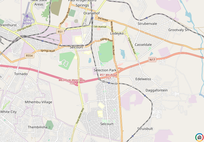 Map location of Selection park
